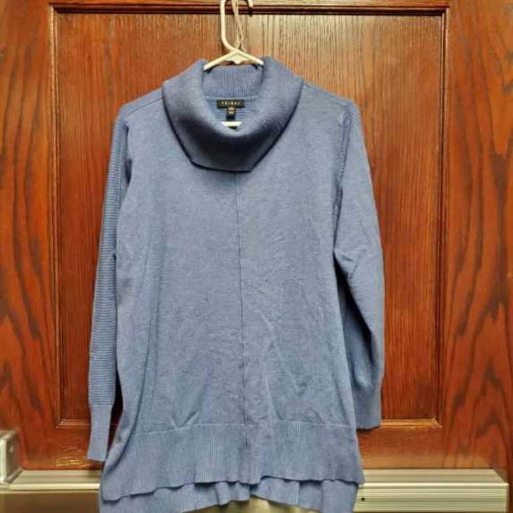 Tribal women's light blue cowl neck sweater